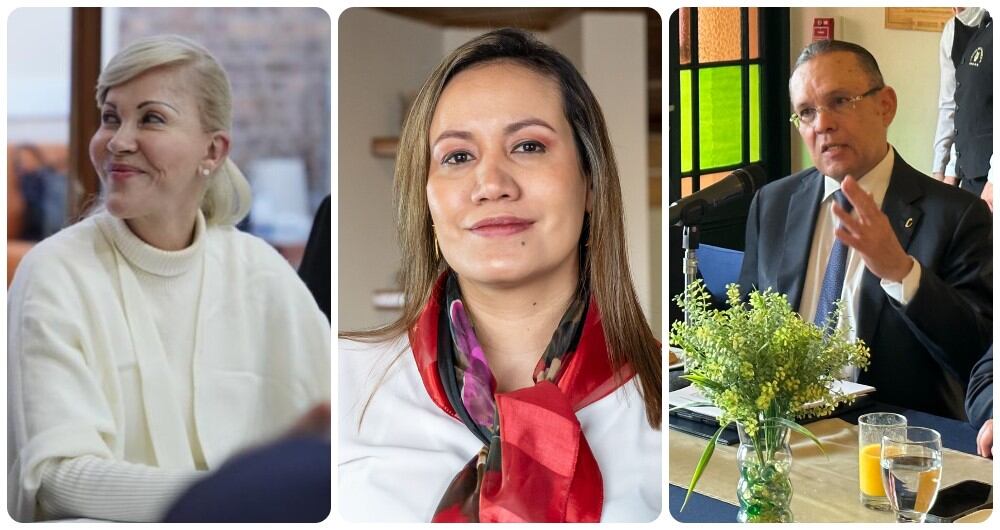 Dilian Francisca Toro, Carolina Corcho y Efraín Cepeda.