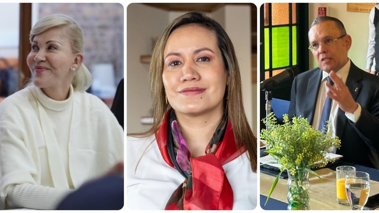 Dilian Francisca Toro, Carolina Corcho y Efraín Cepeda.