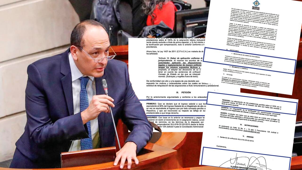 El magistrado Vladimir Fernández salió de la Procuraduría y de inmediato asumió como secretario jurídico de Presidencia. Sin embargo, no quedó contento con su liquidación.