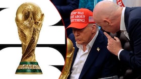 Trofeo de la Copa Mundo / Donald Trump y Gianni Infantino