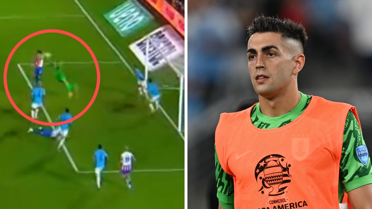 'Blooper' de Santiago Mele, portero de Junior de Barranquilla y Uruguay, ante Paraguay.