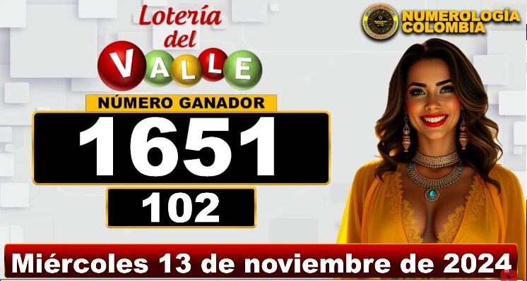 Lotería del Valle resultado 13 de noviembre