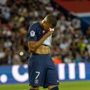Kylian Mbappé lamentándose en el duelo con el Montpellier.