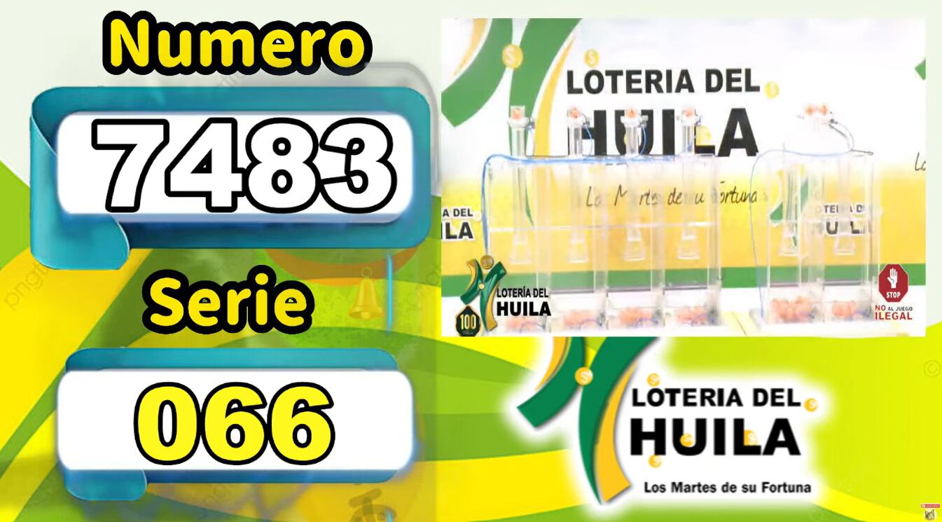 Este martes 3 de diciembre de 2024, la Lotería del Huila llevó a cabo su sorteo 4680, donde el premio mayor de 2.000 millones de pesos fue para el número 7483 de la serie 066.