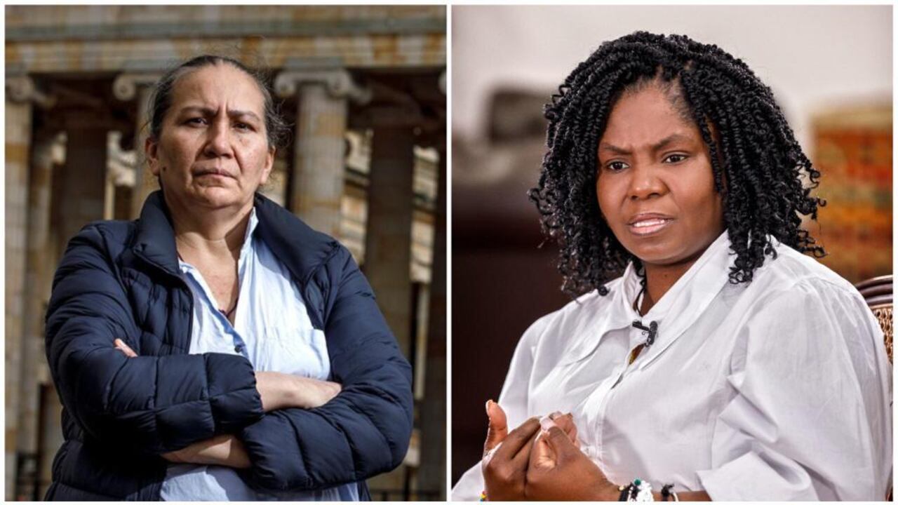 Marelbys Meza (exniñera del hijo de Laura Sarabia) y la vicepresidenta Francia Márquez, respectivamente.