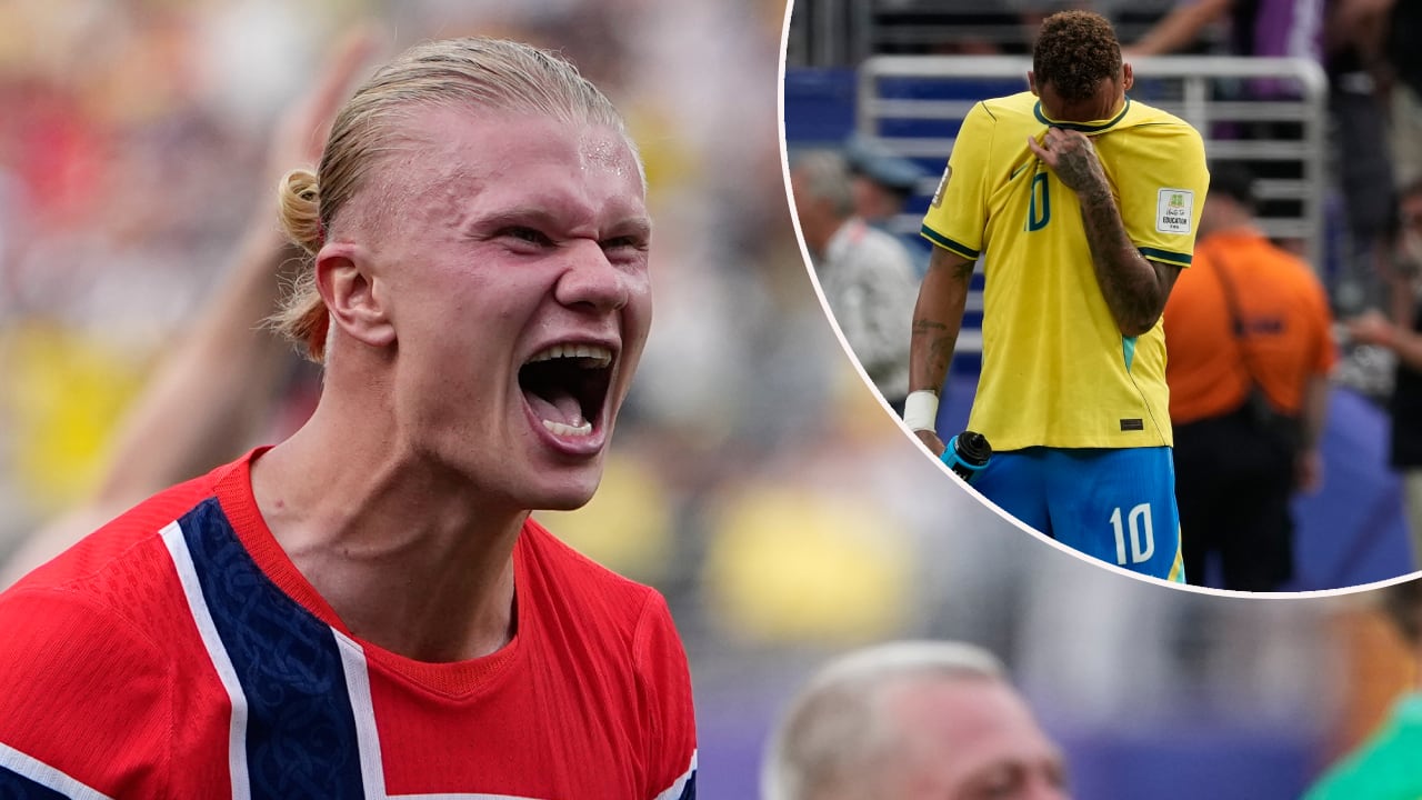 Erling Haaland marcó doblete contra Brasil y los eliminó del Mundial.