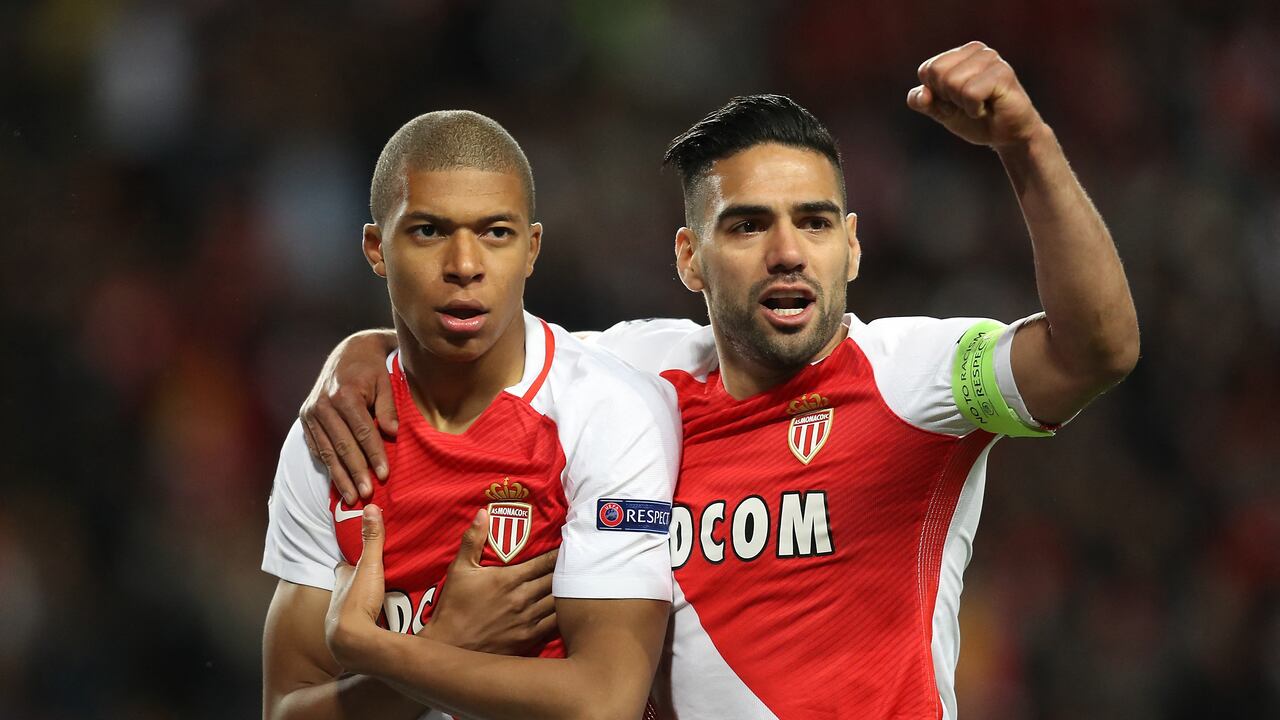 Radamel Falcao y Kylian Mbappé.