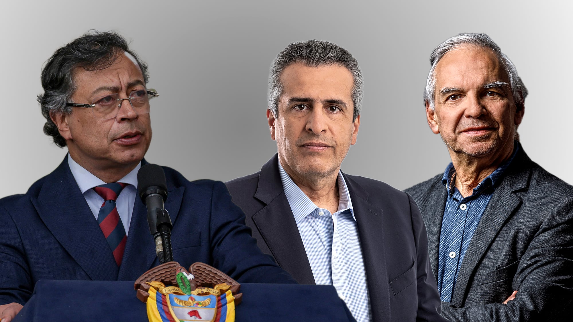 Gustavo Petro, Luis Fernando Velasco y Ricardo Bonilla