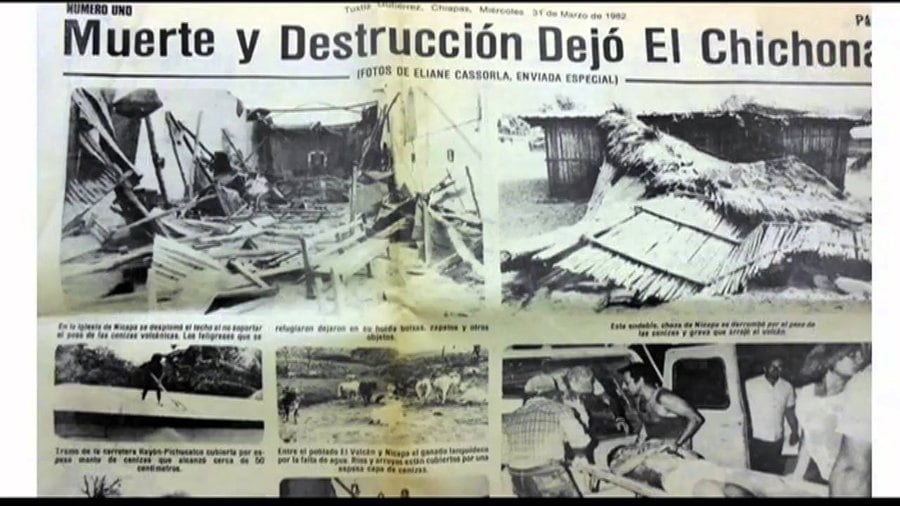 Erupção do vulcão Chichonal (ou El Chichón) em 1982