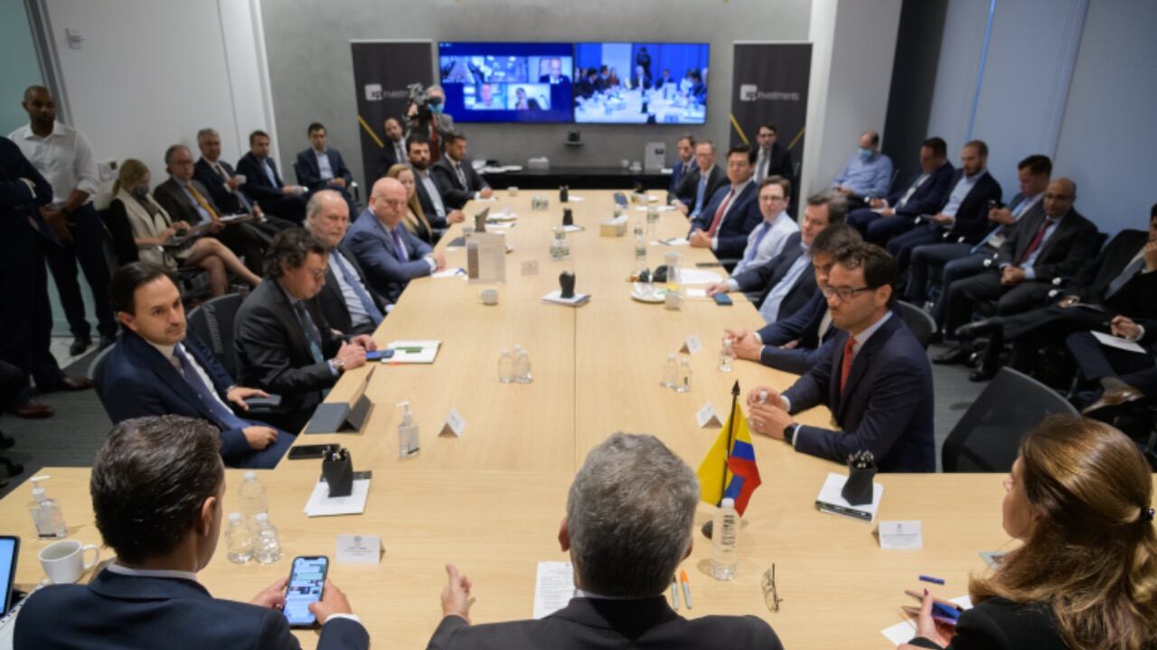 Presidente Iván Duque se reunió con inversionistas y calificadoras en Estados Unidos. 23 de septiembre de 2021.