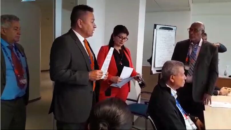 Líderes sindicales del Min. Trabajo en Suiza.