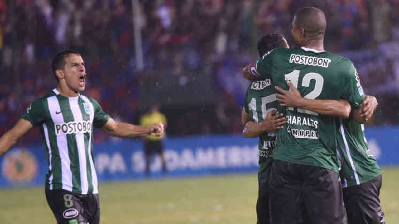 Atlético Nacional celebra el empate.