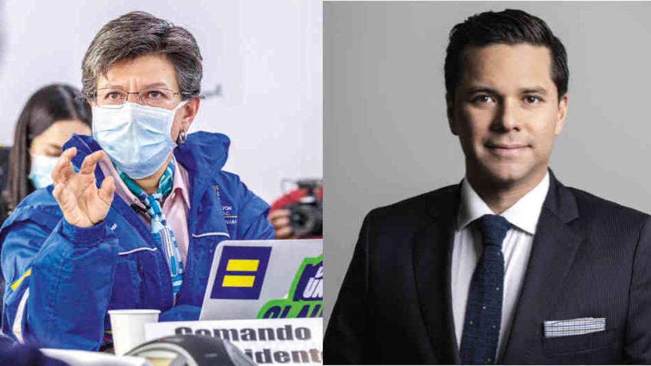 Claudia López, alcaldesa de Bogotá y Luis Carlos Vélez