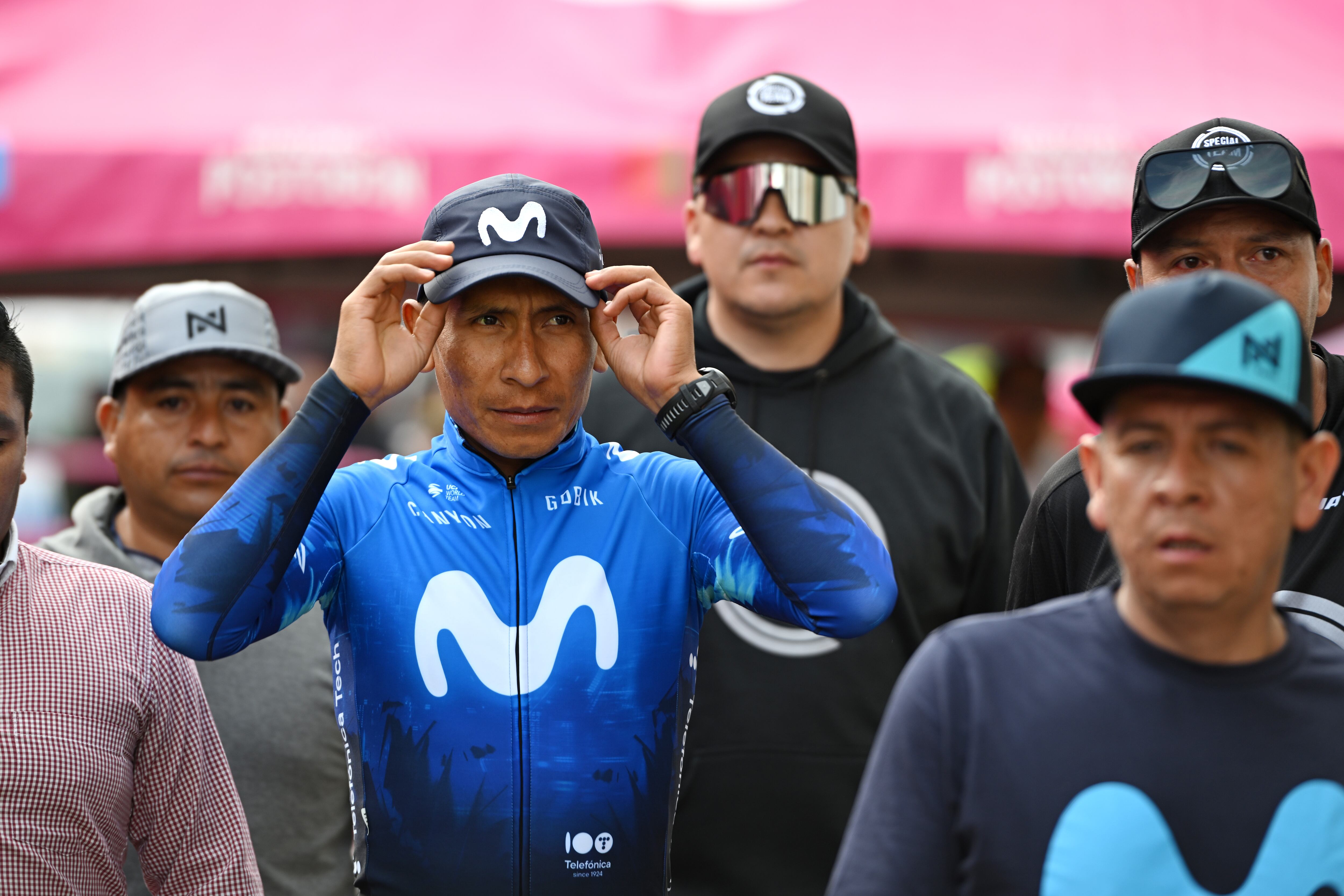 TUNJA, COLOMBIA - FEBRUARY 04: Nairo Quintana of Colombia and Movistar Team during the 4th Tour Colombia 2024 - Team Presentation on February 04, 2024 in Tunja, Colombia. (Photo by Maximiliano Blanco/Getty Images)
