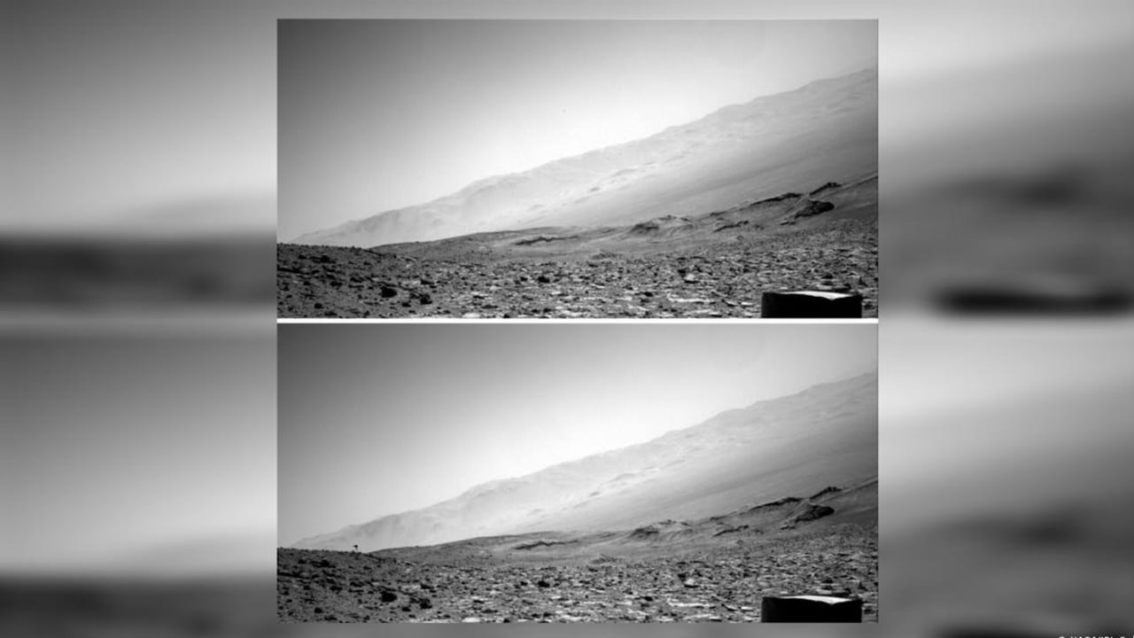La misteriosa silueta desapareció en las imágenes posteriores de Curiosity.