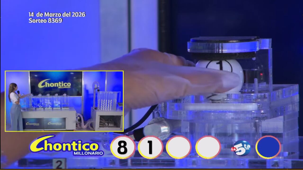 Resultados del Chontico Día y Noche, del 14 de marzo de 2026