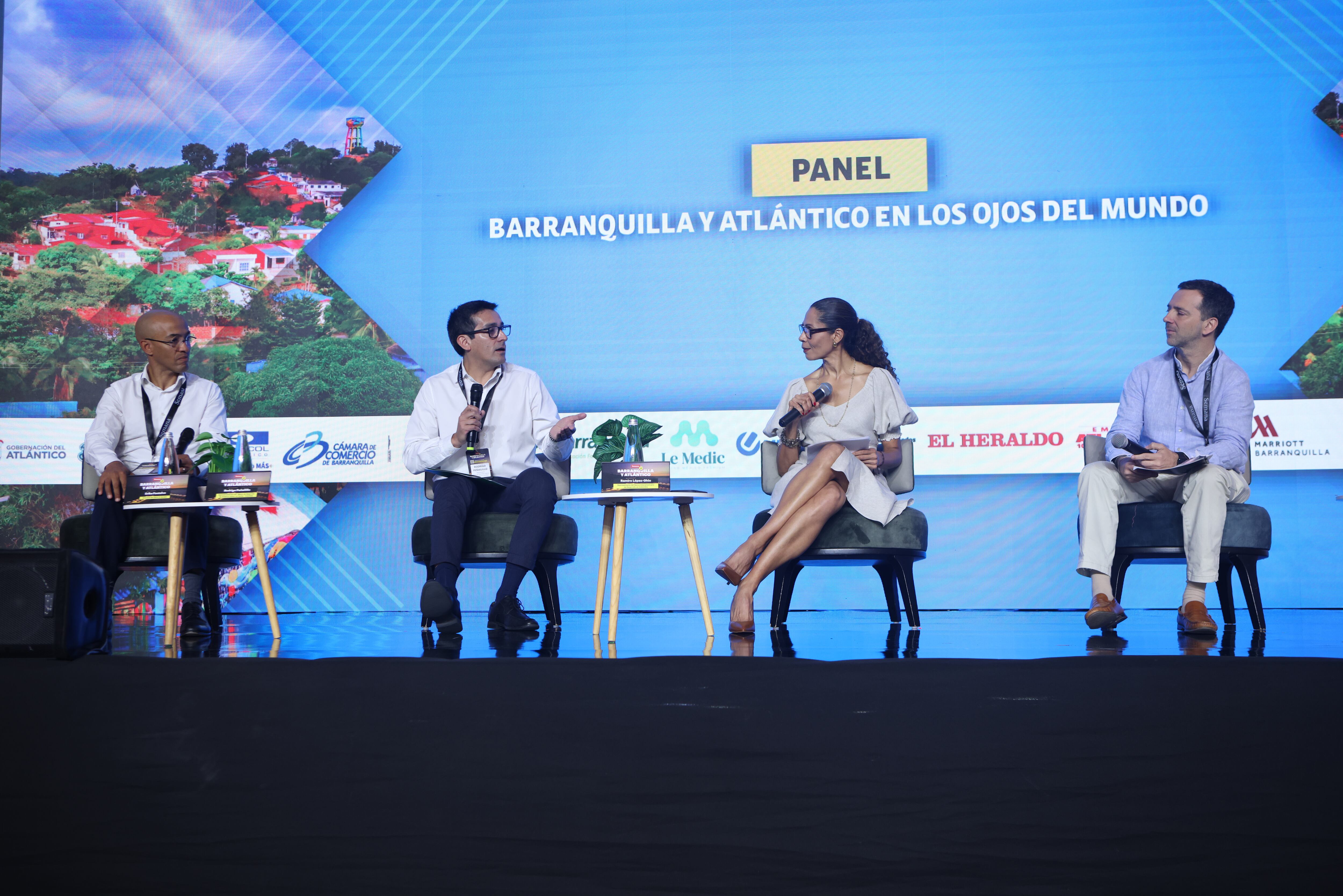 Semana por Colombia Barranquilla y Atlántico
Martes, 9 de septiembre de 2025  Barranquilla
PANEL | Barranquilla y Atlántico en los ojos del mundo
Rodrigo Peñailillo Representante en CAF -Banco de Desarrollo de América Latina y el Caribe - Colombia
Ana María Aljure Gerente de Ciudad de la Alcaldía de Barranquilla
Ramiro López-Ghio Representante del Banco Interamericano de Desarrollo (BID) en Colombia
Lamine Sow Director de la Agencia Francesa de Desarrollo (AFD) en Colombia
Modera: Erika Fontalvo Directora del diario El Heraldo