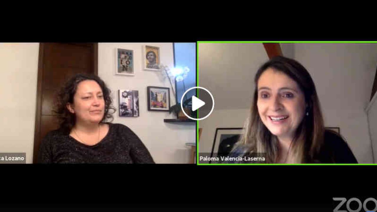 Angélica Lozano y Paloma Valencia, en la charla virtual.