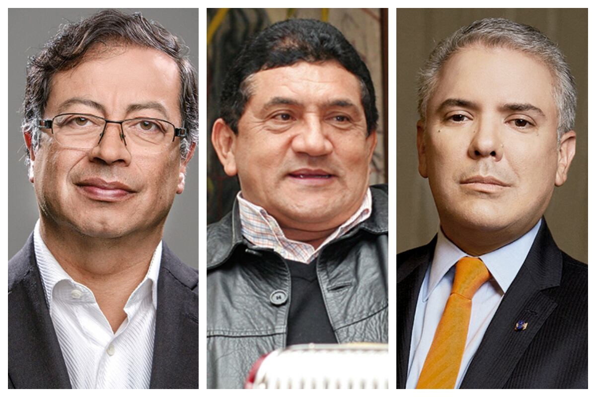 Gustavo Petro, Poncho Zuleta e Iván Duque.