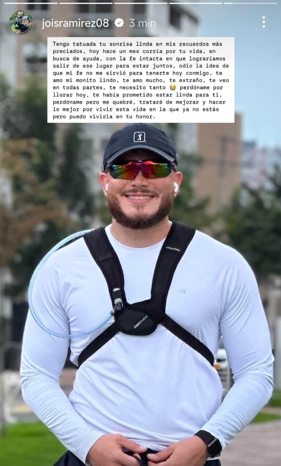 Jois Ramírez, novia de montañista fallecido en el Nevado del Tolima, publicó desgarrador mensaje tras un mes de su partida