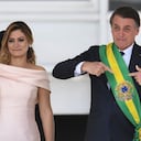 Michelle Bolsonaro es la primera dama de Brasil. Foto: AFP.