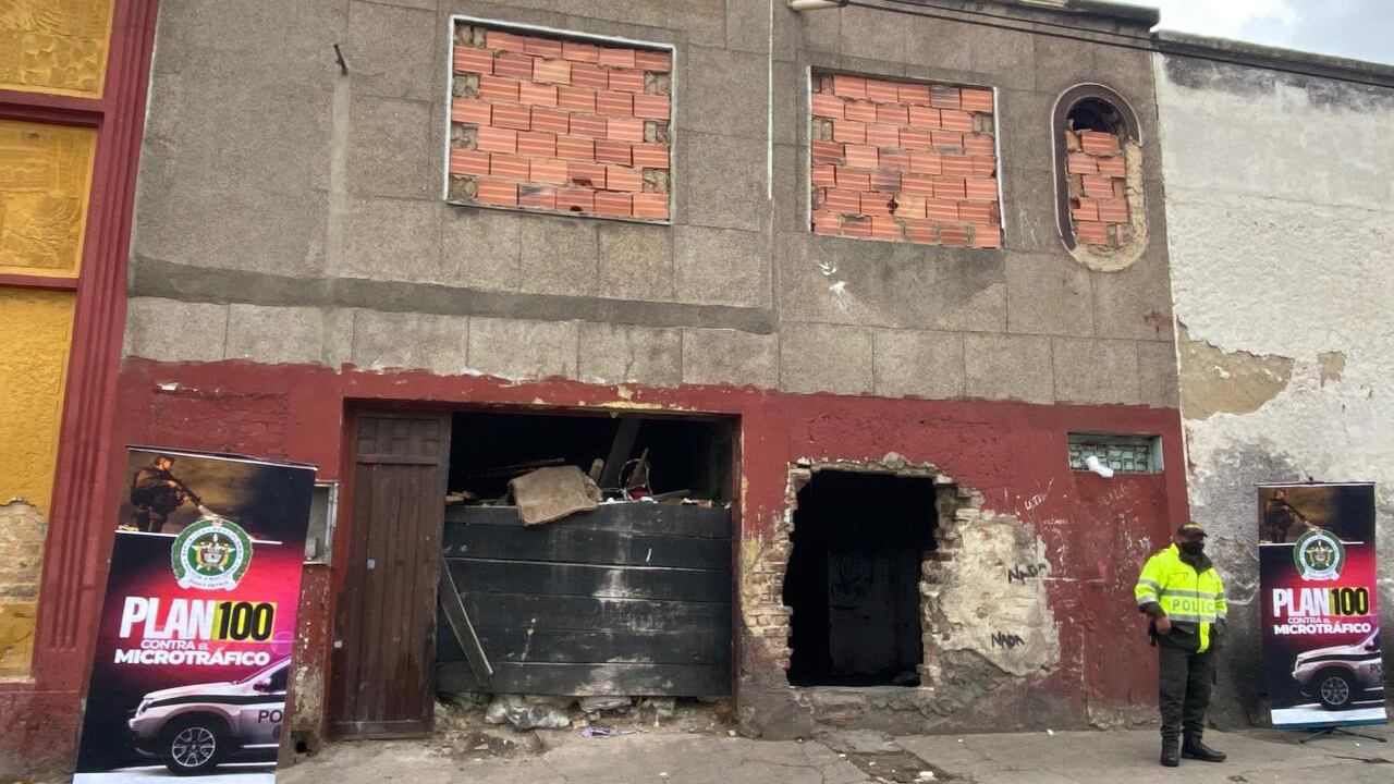 Demolición vivienda dedicada al microtráfico centro de Bogotá