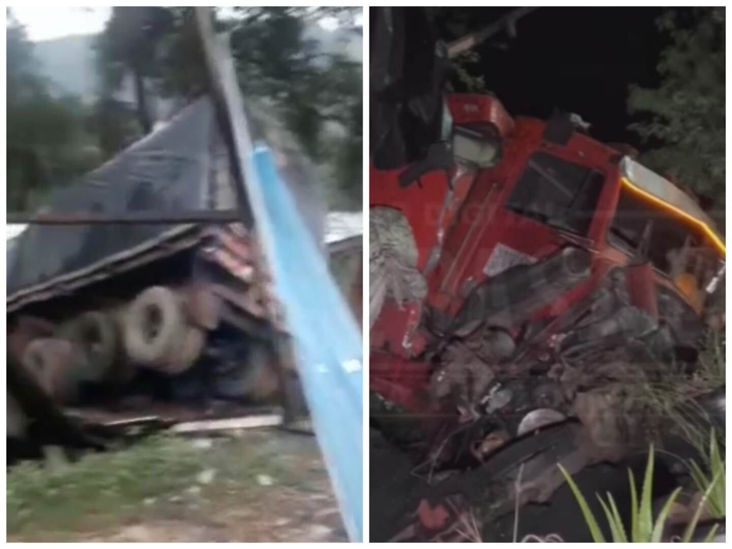 En horas de la mañana de este martes, el camión seguía en el sitio del accidente.