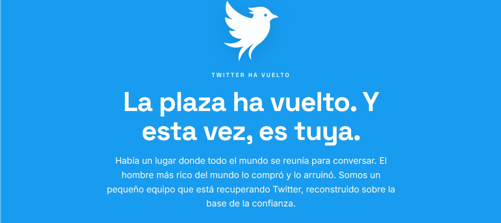 La plataforma lanzó frases contundentes para diferenciarse de X y reivindicar el regreso de Twitter.