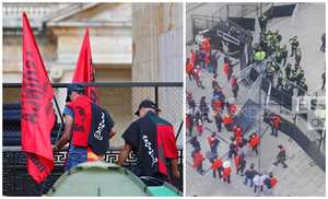 Miembros de Asoinca intentan ingresar al Congreso de la República.