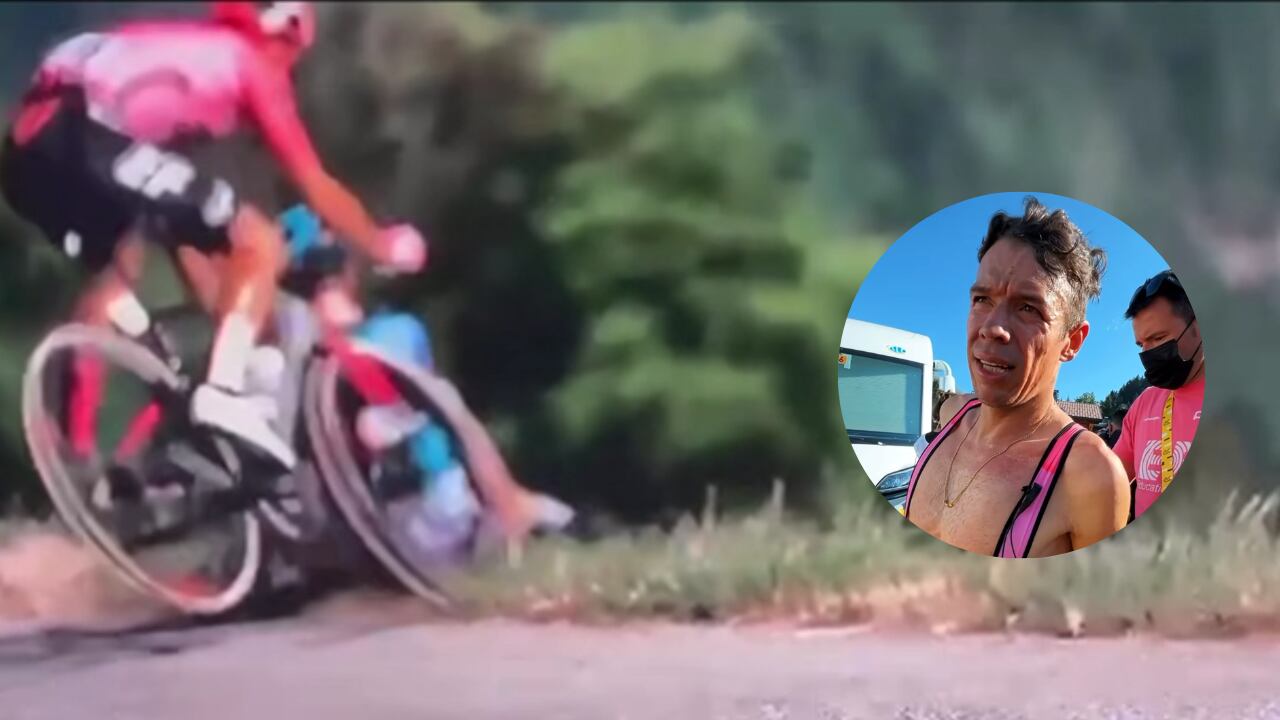 Rigoberto Urán mostró video sobre su accidente en el Tour de Francia 2023.