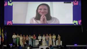 El homenaje a María Corina Machado en el Congreso Nacional de Fenalco.