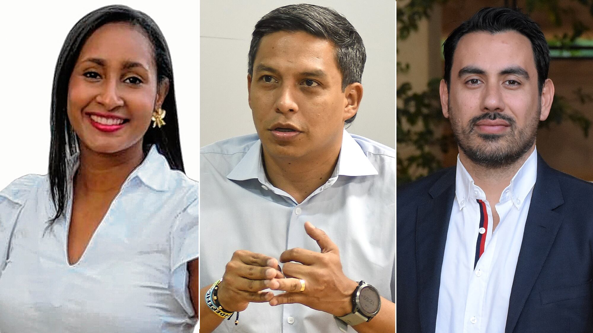 Angélica Mayolo, Deninson Mendoza y Julián Franco (secretario de Turismo del Valle)