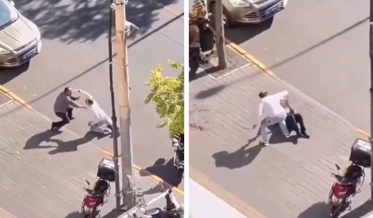 Así se registró el ataque con cuchillo a un diplomático israelí en China