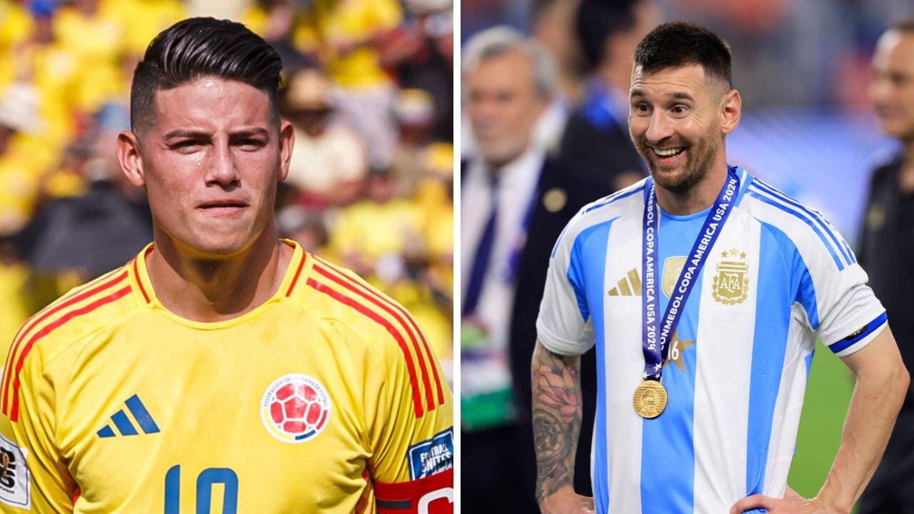 James con Colombia y Messi con Argentina.