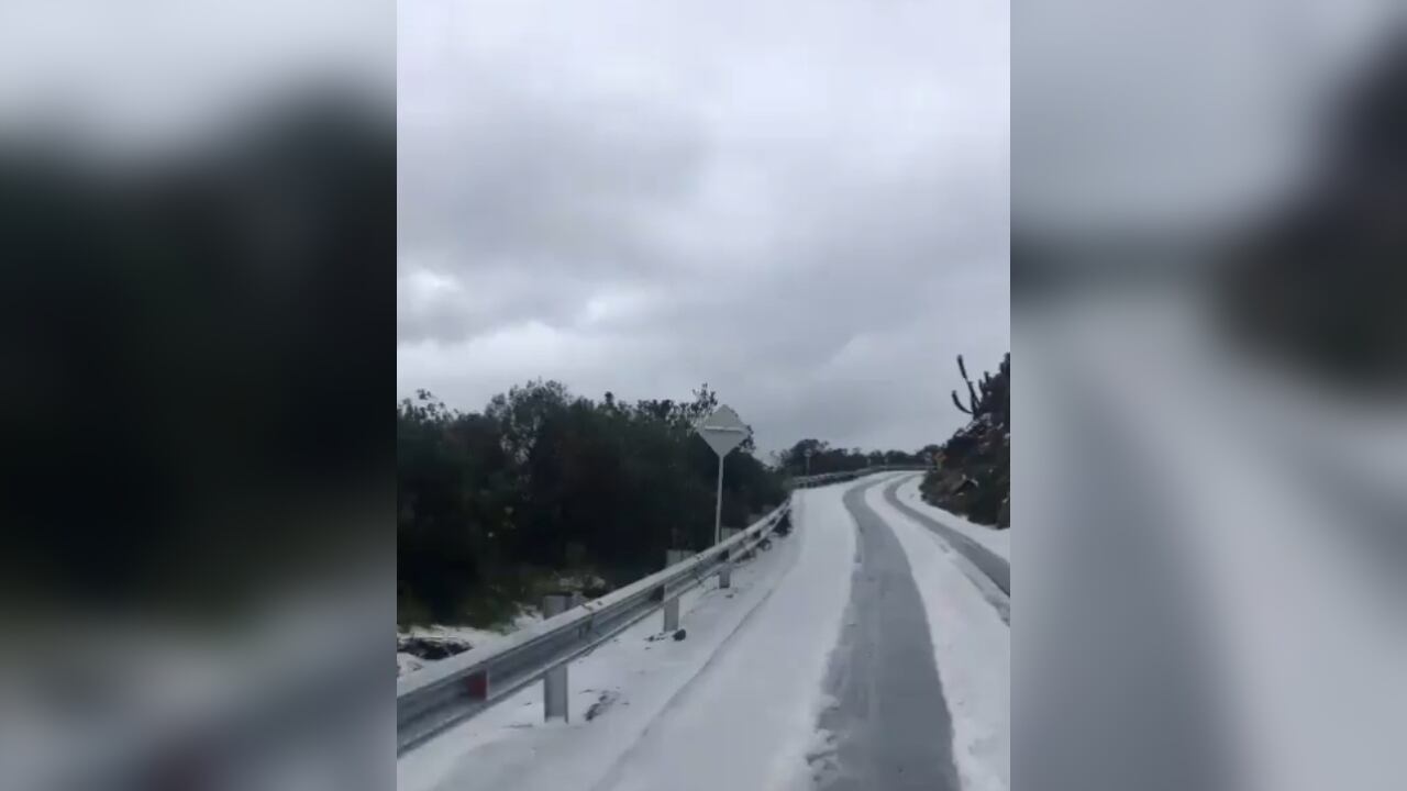 La nieve generó gran asombro entre los ciudadanos.