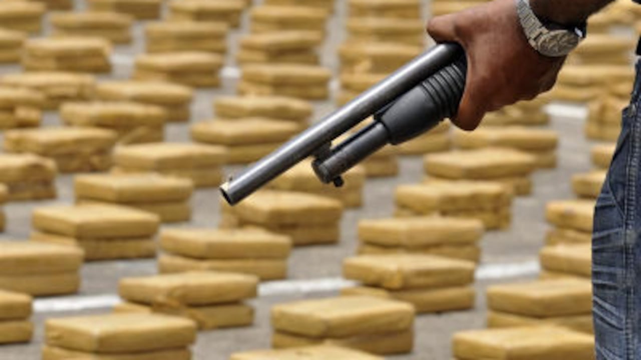 Vista de un cargamento de droga que fue incautado frente a las costas de la provincia de Veraguas. el martes, en Ciudad de Panamá.