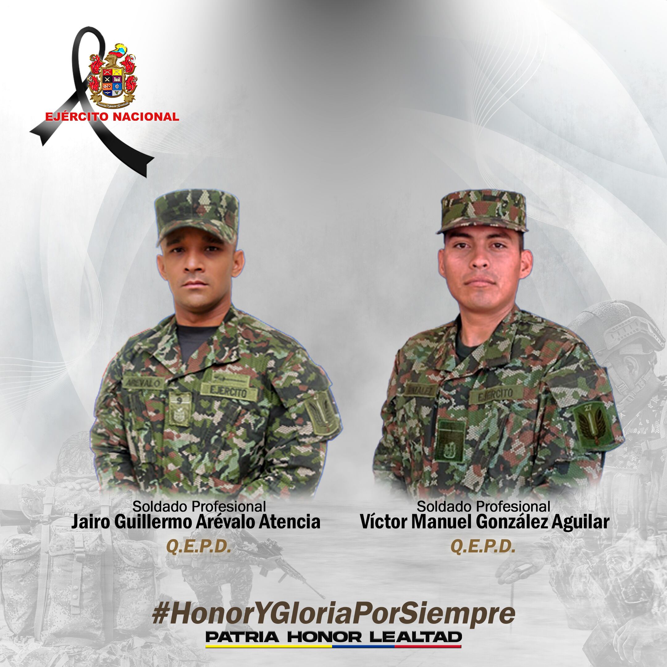 Los militares que murieron en medio de fuego amigo en Arauca.