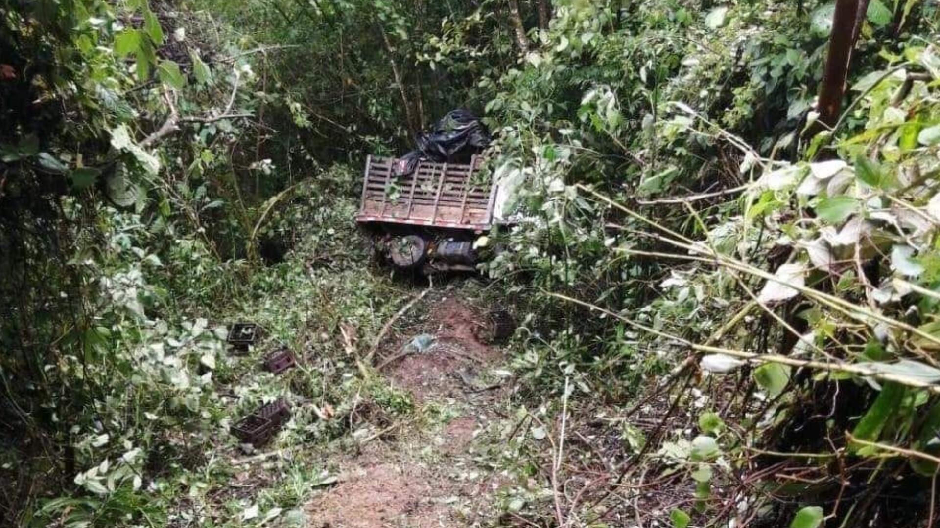 Aparatoso accidente en Caramanta, Antioquia.