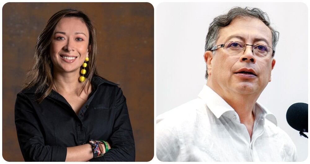 Katherine Miranda y Gustavo Petro.
