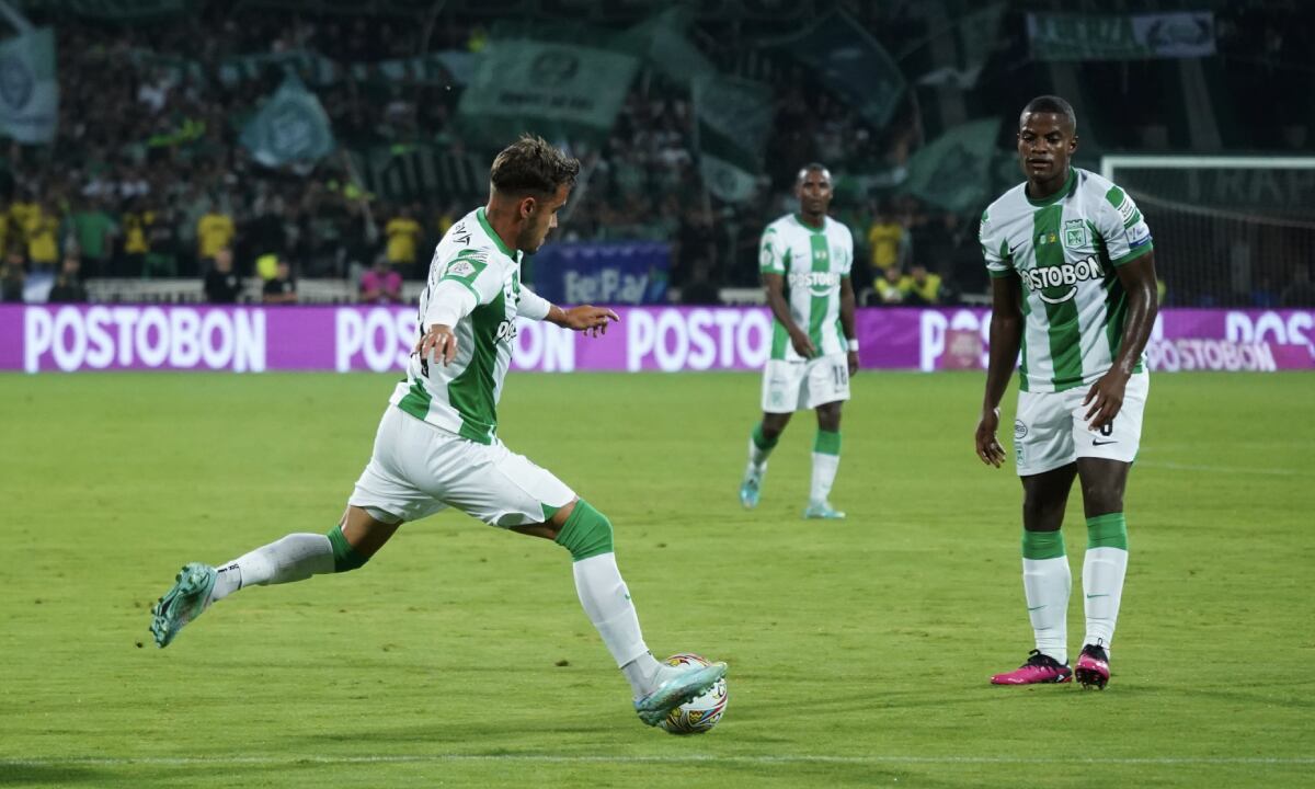 Tomás Ángel, delantero de Atlético Nacional. Foto: Dimayor
