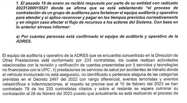 Denuncia de Andrés Forero sobre la Adres