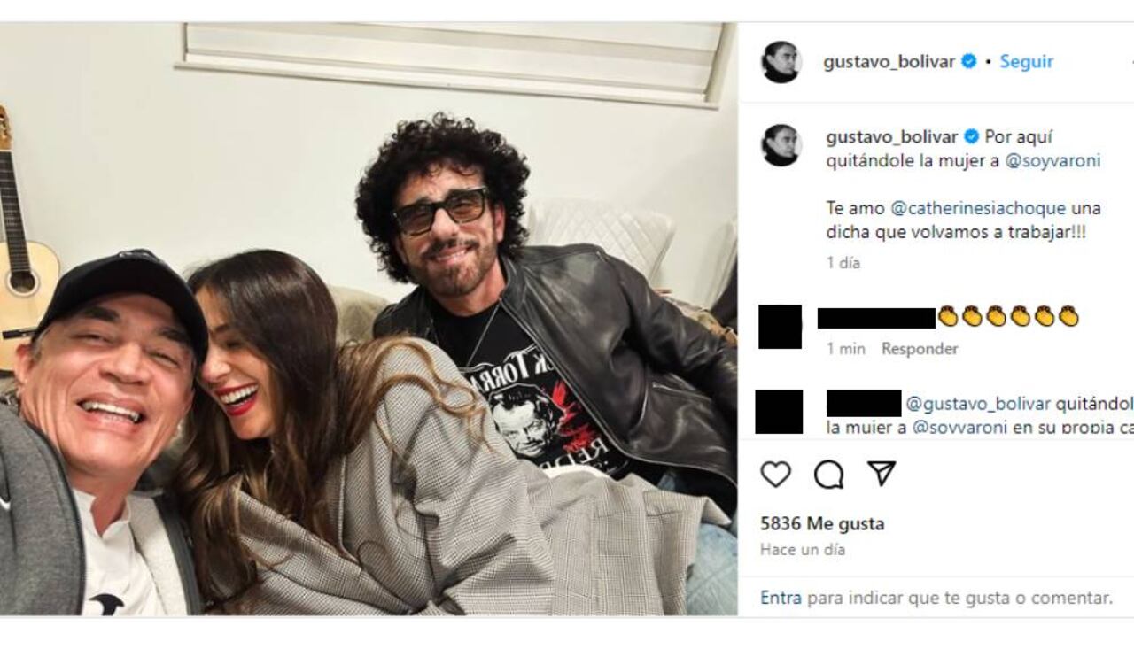 Gustavo Bolívar, Catherine Siachoque y Miguel Varoni