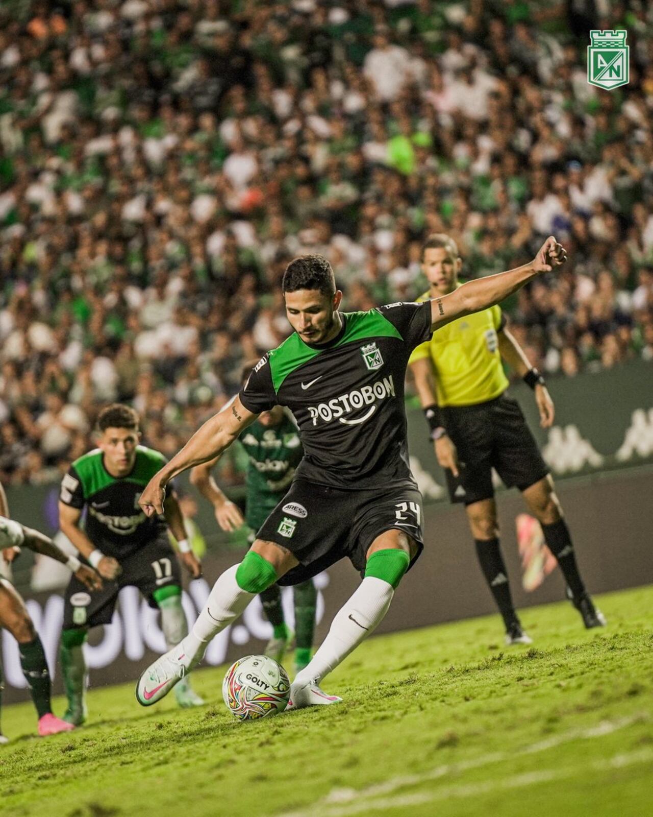 Eric Ramírez marcó el empate para Atlético Nacional.