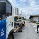 Carril de Metrolínea en Floridablanca.