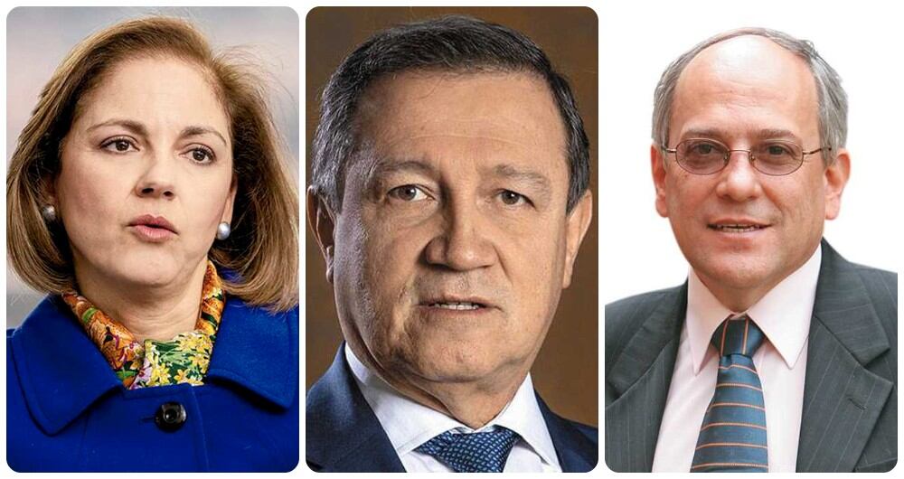 María del Rosario Guerra, Ernesto Macías y José Obdulio Gaviria.