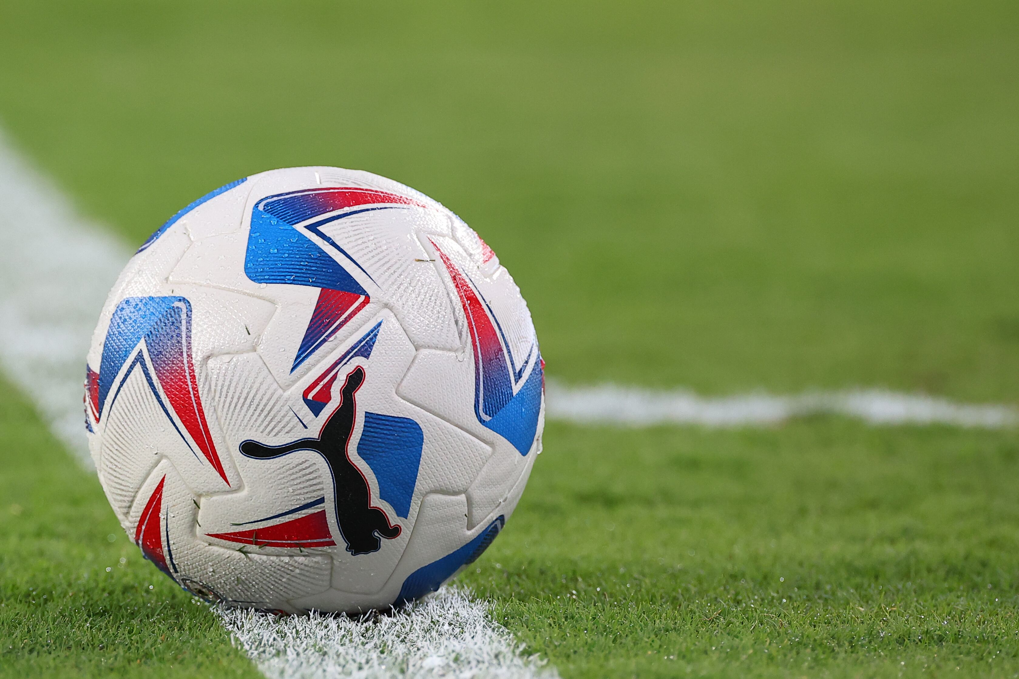 EAST RUTHERFORD, NJ - JUNE 25: A general view of the Pums Game Ball prior to the CONMEBOL Copa America Group stage game on June 25, 2024 at MetLife Stadium in East Rutherford, New Jersey.  (Photo by Rich Graessle/Icon Sportswire via Getty Images)