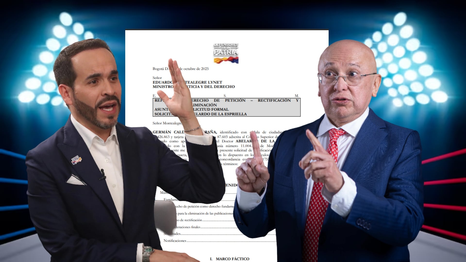 Al apoderado de De La Espriella envió un oficio al despacho del ministro.