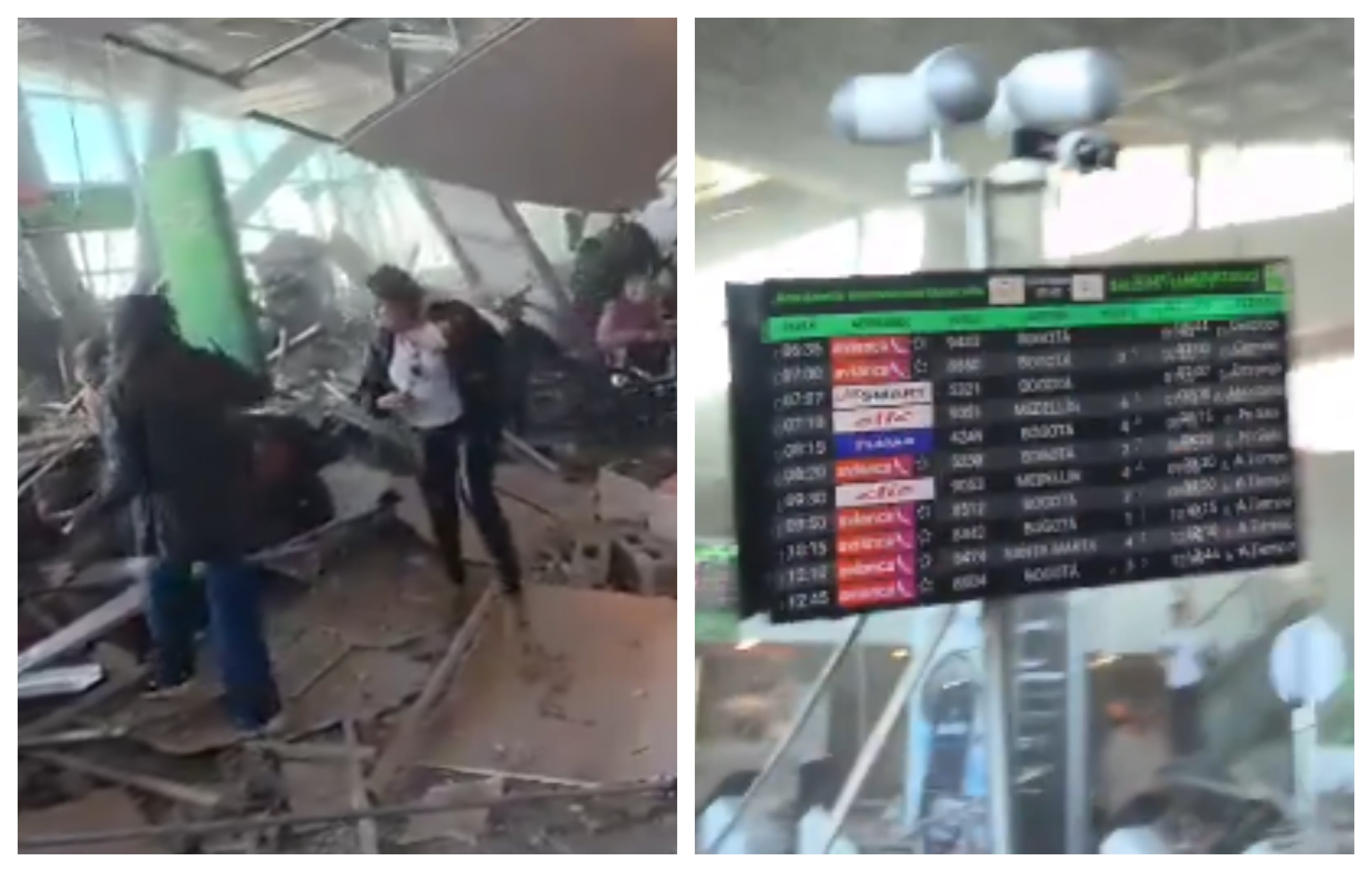 Aeropuerto de Pereira, afectado por terremoto en Colombia.,