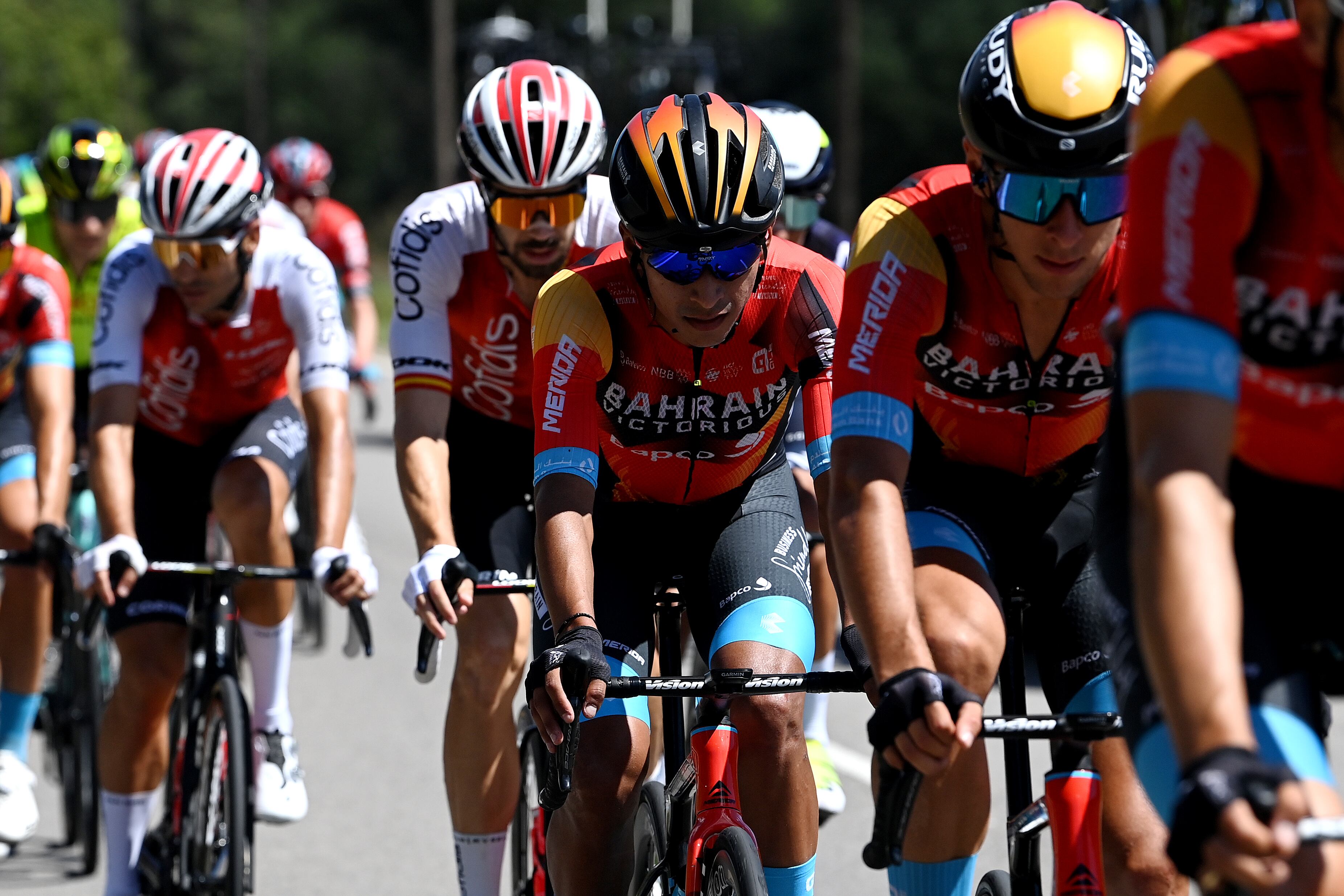 ARINSAL, SPAIN - AUGUST 28: Santiago Buitrago Sanchez of Colombia and Team Bahrain - Victorious competes during the 78th Tour of Spain 2023, Stage 3 a 158.5km stage from Súria to Arinsal 1911m/ #UCIWT / on August 28, 2023 in Arinsal, Andorra. (Photo by Tim de Waele/Getty Images)
