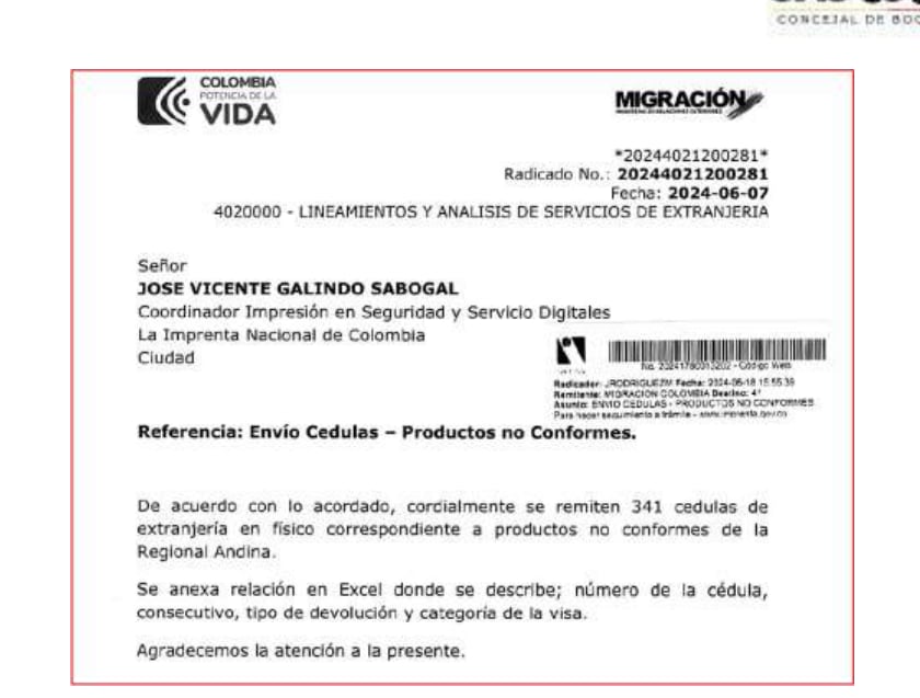 Las inconsistencias en los contratos para cédulas de la Imprenta Nacional .